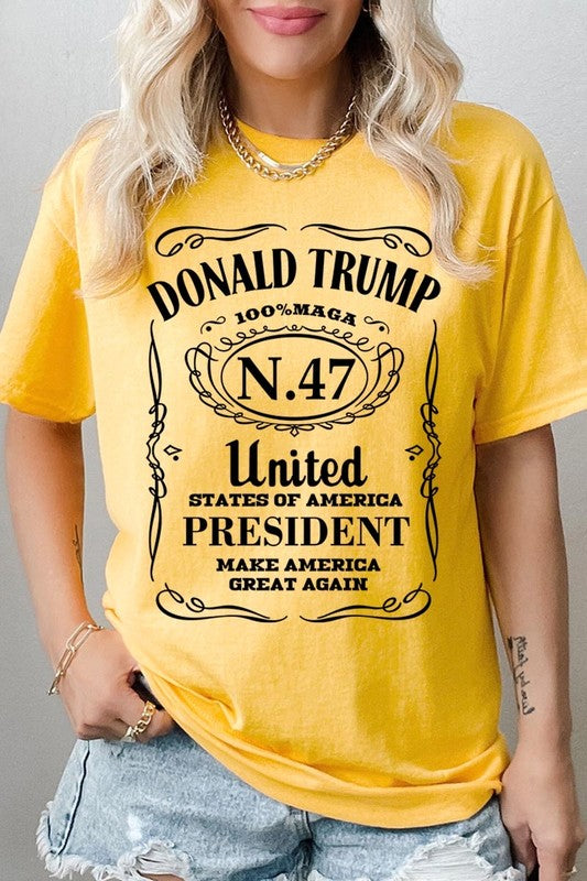 Donald Trump USA President Heavy Cotton Tee