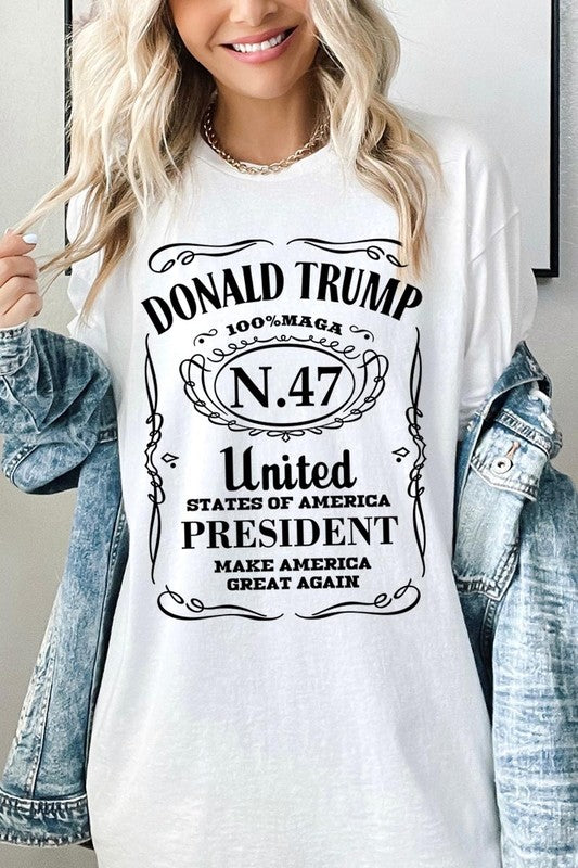 Donald Trump USA President Heavy Cotton Tee