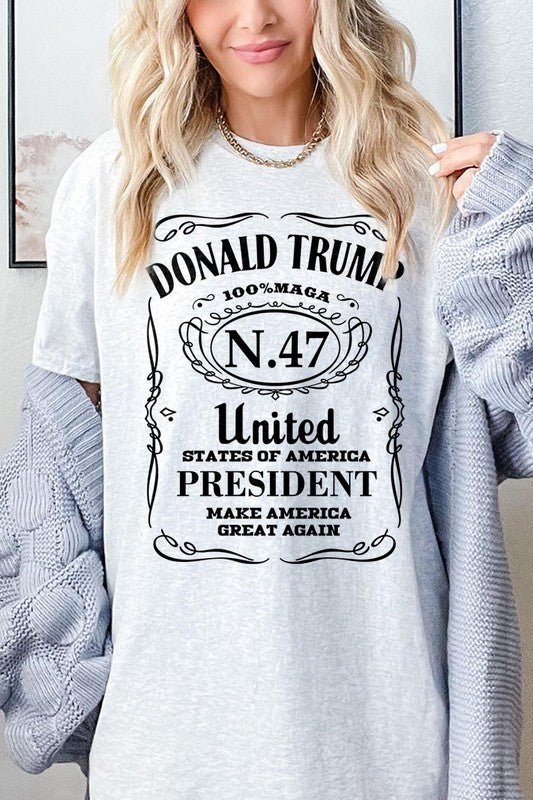 Donald Trump USA President Heavy Cotton Tee