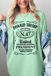 Donald Trump USA President Heavy Cotton Tee