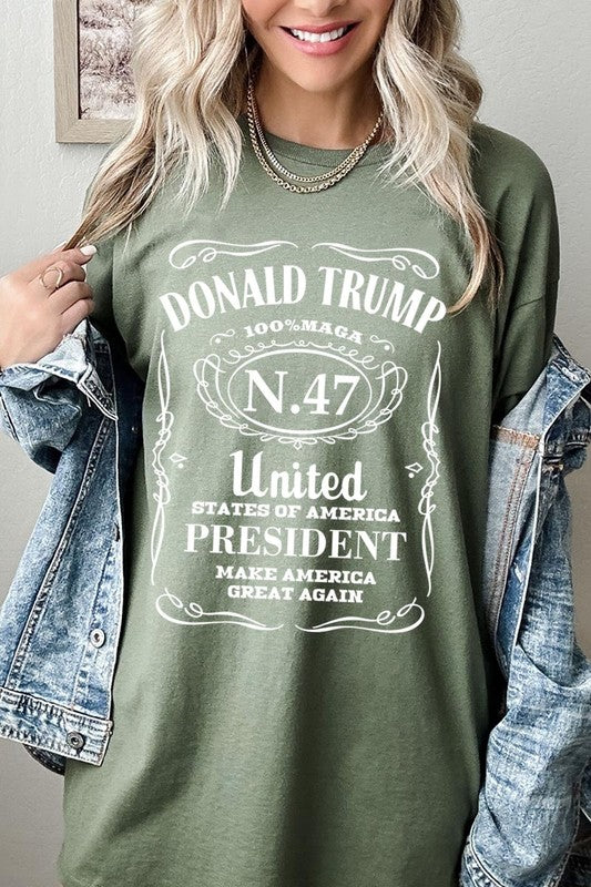 Donald Trump USA President Heavy Cotton Tee