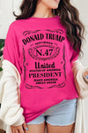 Donald Trump USA President Heavy Cotton Tee