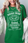 Donald Trump USA President Heavy Cotton Tee