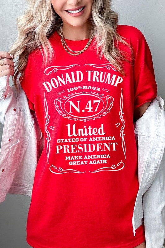 Donald Trump USA President Heavy Cotton Tee