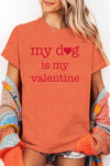 My dog Is My Valentine Graphic Heavy Cotton Tee