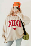 XOXO LOVE HEART VALENTINES OVERSIZED SWEATSHIRT