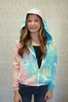 Tractr Girl Watercolor Zip Up Hoodie - [product_category], Minx Boutique-Southbury