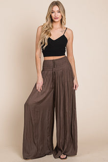  Ruched waist wide resort pants plus size - [product_category], Minx Boutique-Southbury