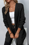 Open front waffle sweater cardigan -Online Only - [product_category], Minx Boutique-Southbury