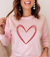 Heart Valentine's Day Comfort Colors Long Sleeve