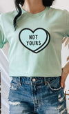 Not Yours Heart Candy Valentines PLUS Graphic Tee - [product_category], Minx Boutique-Southbury