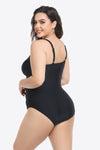 Plus Size Sleeveless Plunge One-Piece Swimsuit, Minx Boutique-Southbury, [product tags]