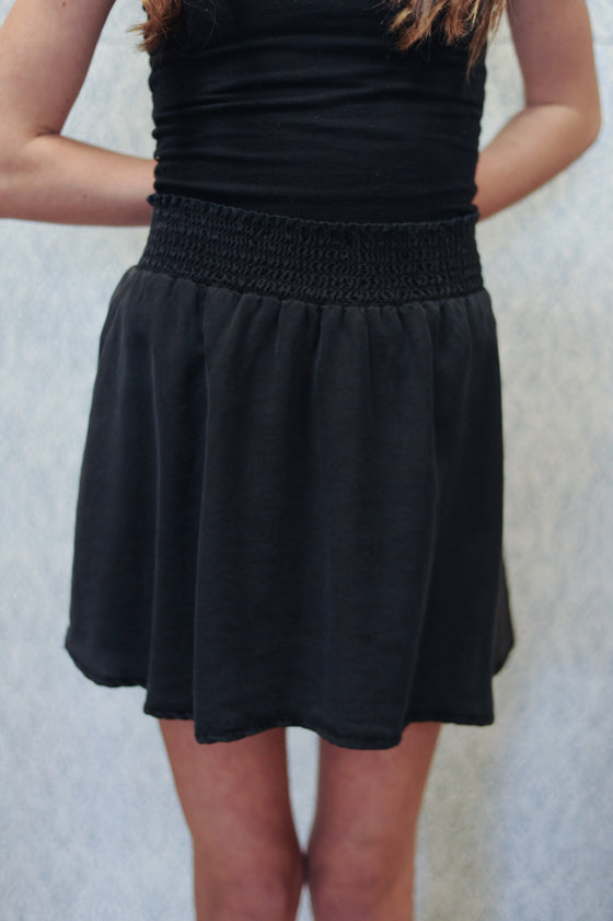 Girls Black Smocked Skirt - [product_category], Minx Boutique-Southbury