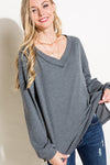 PLUS WAFFLE HIGH LOW BOXY TOP, Minx Boutique-Southbury, [product tags]