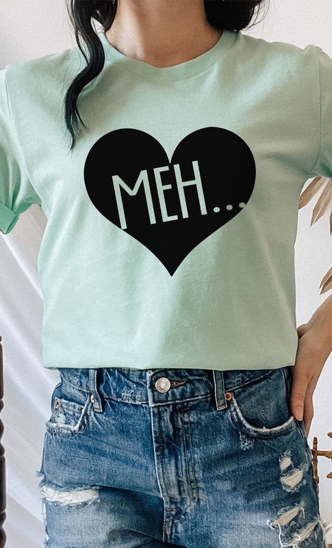 Meh Black Heart Valentines PLUS SIZE Graphic Tee - [product_category], Minx Boutique-Southbury