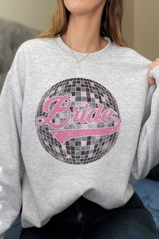 BRIDE DISCO BALL Graphic Sweatshirt, Minx Boutique-Southbury, [product tags]