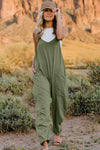 Double Take Full Size V-Neck Sleeveless Jumpsuit with Pockets, Minx Boutique-Southbury, [product tags]