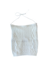 White Cable Knit Sleeveless Cropped Halter Top, Minx Boutique-Southbury, [product tags]