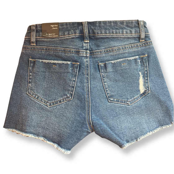 Tractr Girl High Rise Distressed Jean Short - [product_category], Minx Boutique-Southbury
