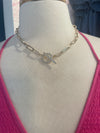 Paper Clip Diamond Clasp Necklace - [product_category], Minx Boutique-Southbury