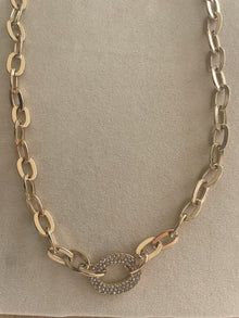  Gold rhinestone linked necklace - [product_category], Minx Boutique-Southbury