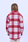 Girls Pink Checked Overshirt-Shacket - [product_category], Minx Boutique-Southbury