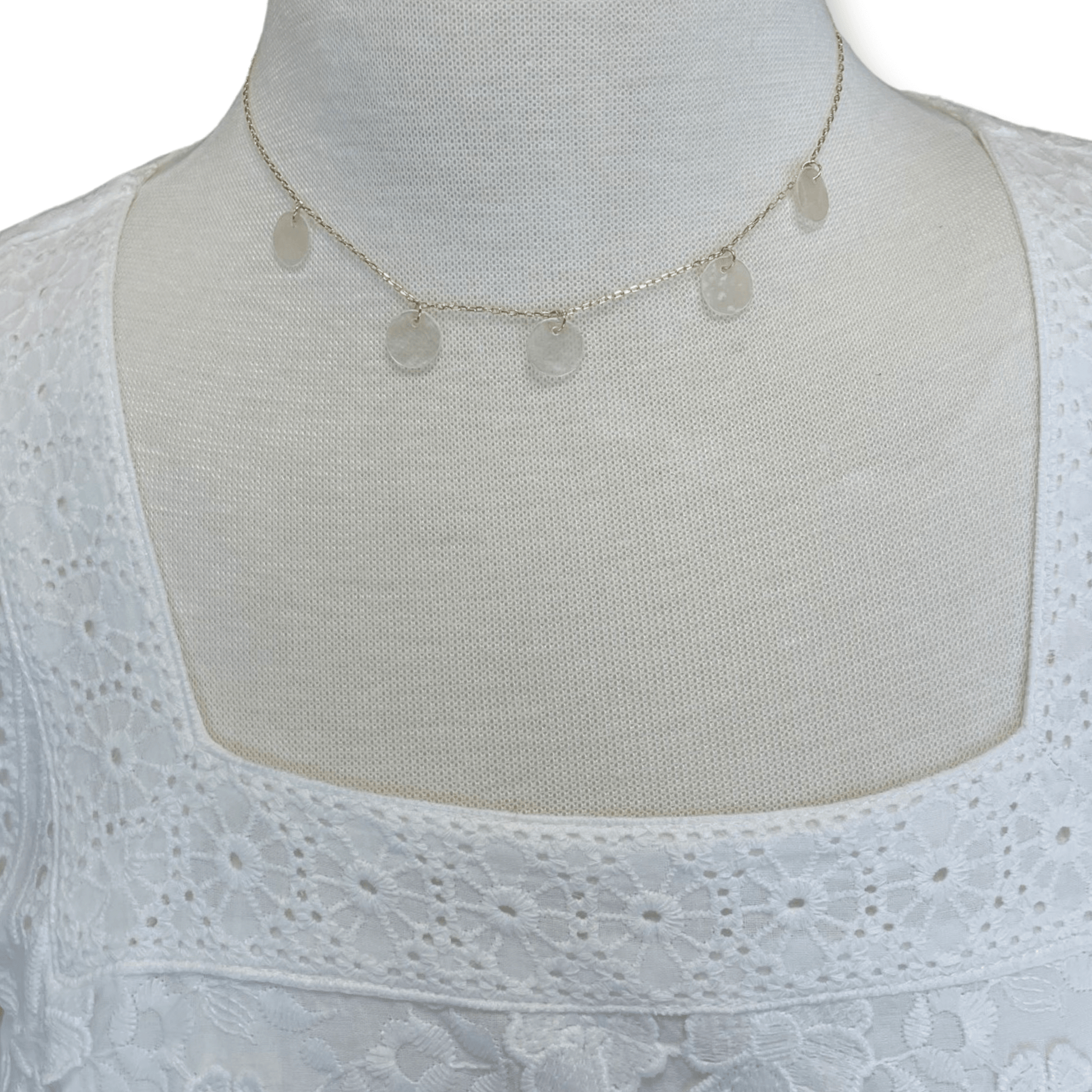 5 Shell Pendant Necklace with Gold Chain Necklace
