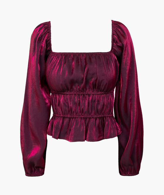 Remy Gathered Peplum Blouse - [product_category], Minx Boutique-Southbury