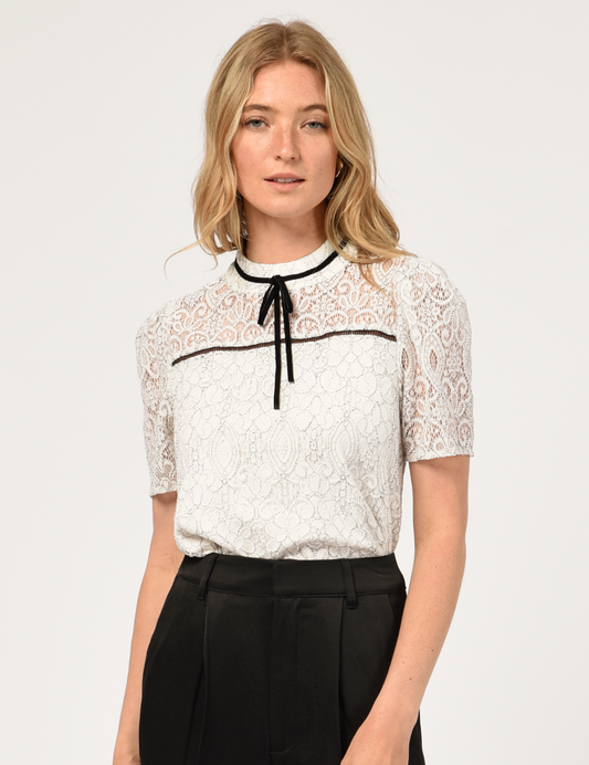 Adelyn Rae Nelli White Lace Top
