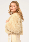 Thalia  Ivory Faux Fur Cropped Coat by Adelyn Rae - [product_category], Minx Boutique-Southbury