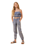 Vintage Havana Girl Washed Texture Smocked Waist Jogger - [product_category], Minx Boutique-Southbury