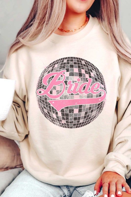 BRIDE DISCO BALL Graphic Sweatshirt, Minx Boutique-Southbury, [product tags]