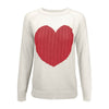 Love Heart Jacquard Round Neck Pullover Sweater - [product_category], Minx Boutique-Southbury