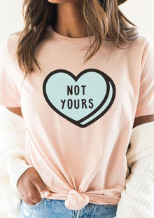  Not Yours Heart Candy Valentines PLUS Graphic Tee - [product_category], Minx Boutique-Southbury