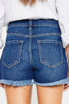 Kancan High Rise Frayed Hem Denim Shorts, Minx Boutique-Southbury, [product tags]