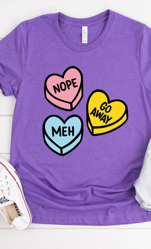 Sarcastic Candy Hearts Graphic Tee PLUS - [product_category], Minx Boutique-Southbury