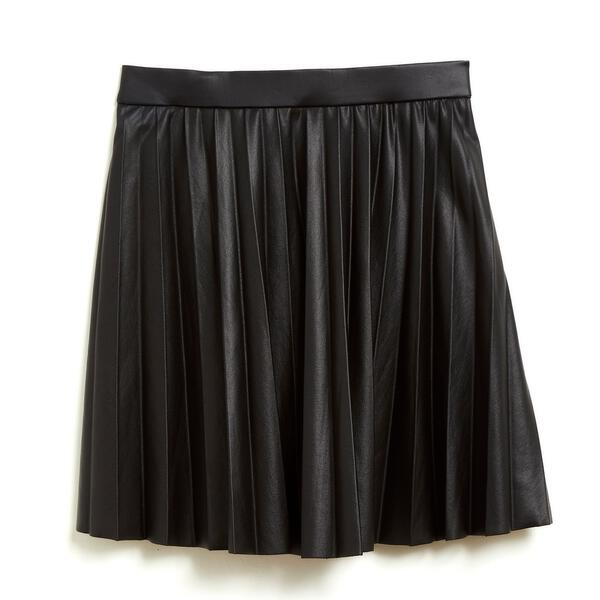 Tractr Girl Pleather Pleated Tennis Skirt