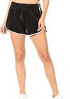 Women's Black Velour Dolphin Shorts - [product_category], Minx Boutique-Southbury