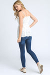 Women's White Button Down Scalloped Tank - [product_category], Minx Boutique-Southbury
