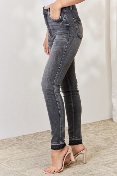 Judy Blue Full Size High Waist Tummy Control Release Hem Skinny Jeans - [product_category], Minx Boutique-Southbury