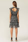 Adelyn Rae Black and White Lace Keyhole Back Dress Dress