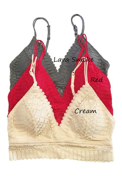 Pretty Bralette Lace Longline silhouette