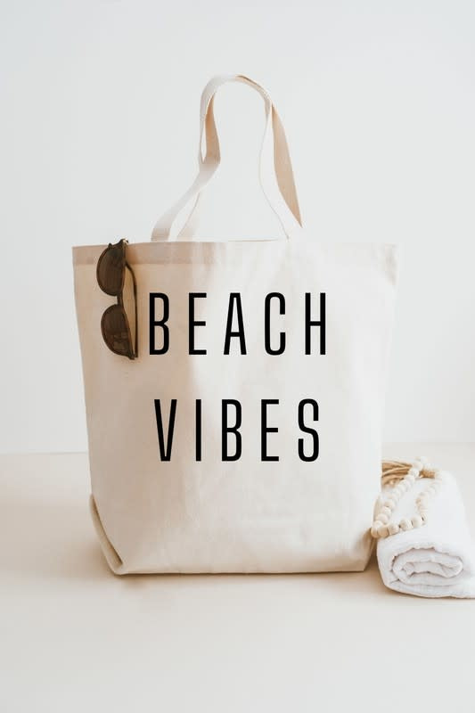 Canvas Tote Bag Beach Vibes