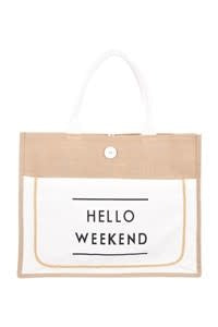 Hello Weekend Bag - WHITE