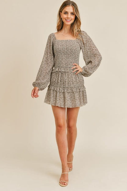 Crinkled Ditsy Flower Skirt Small skirt