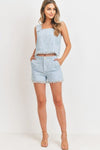 Blue Tweed Raw Hem Shorts - [product_category], Minx Boutique-Southbury