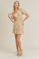 Yellow Floral Asymmetric Cut Out Mini Dress dress
