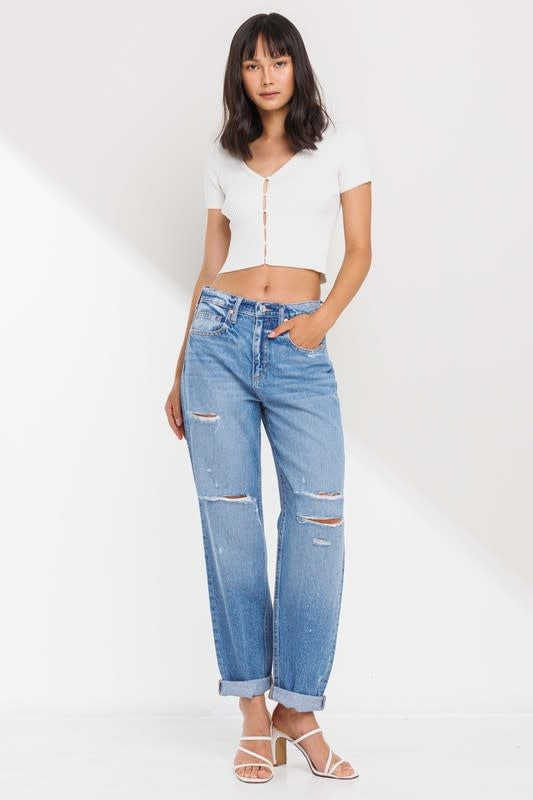Sneak Peek Distressed Loose Boyfriend Jeans Jeans