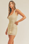 Cream Crochet Knit Tank Dress - [product_category], Minx Boutique-Southbury