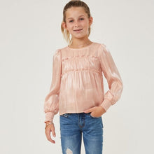  Girls Pink Ruffled Smocked Top - [product_category], Minx Boutique-Southbury